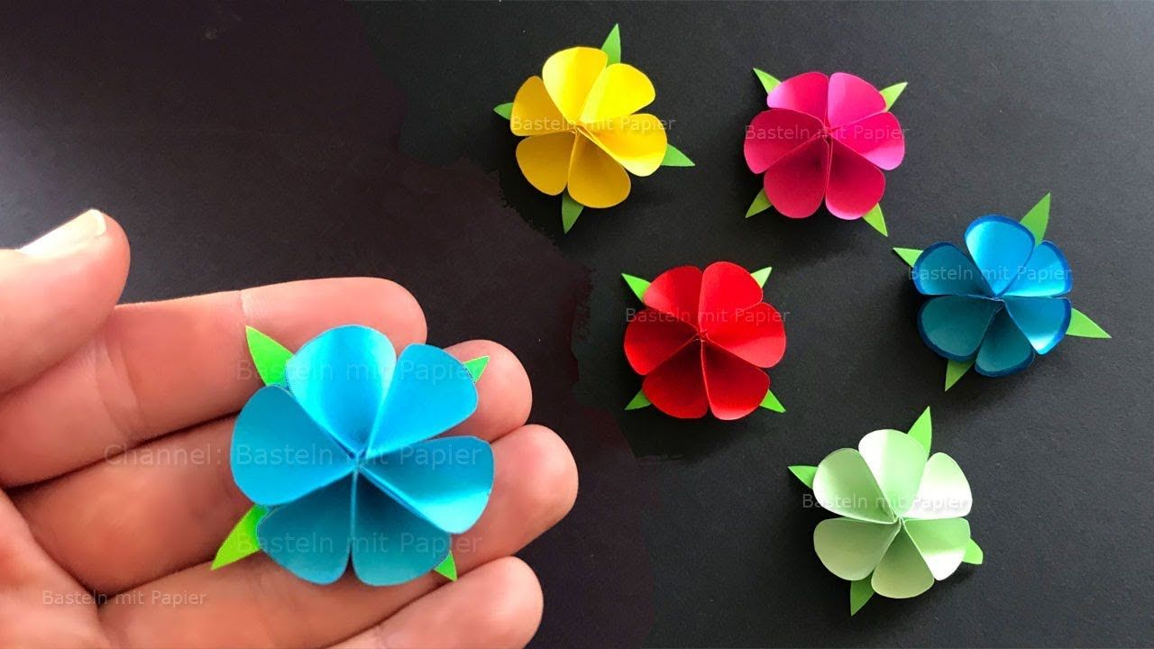 blumen basteln origami