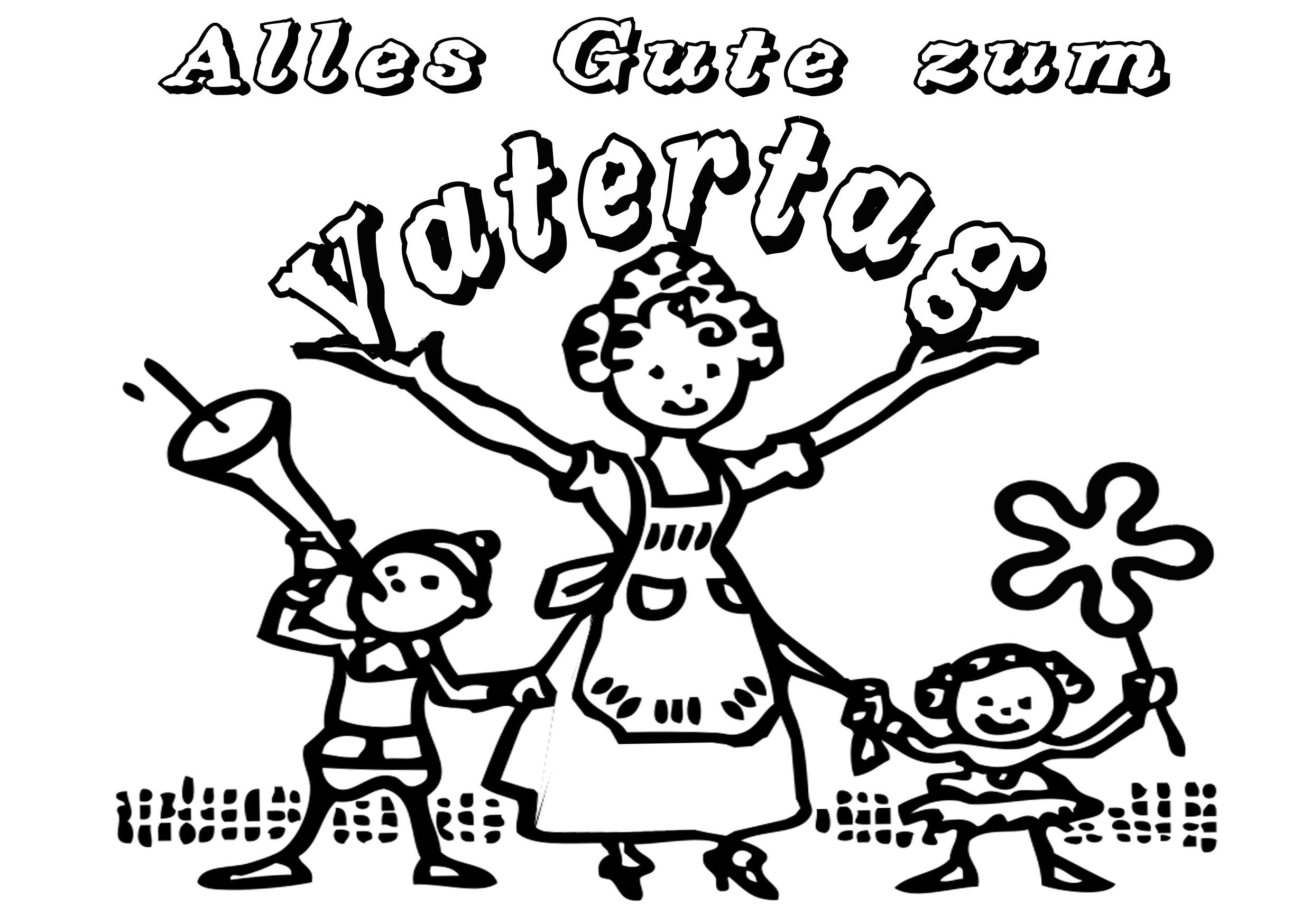 Ausmalbilder zum Vatertag - Malvorlagen kostenlos | BabyDuda » Malbuch