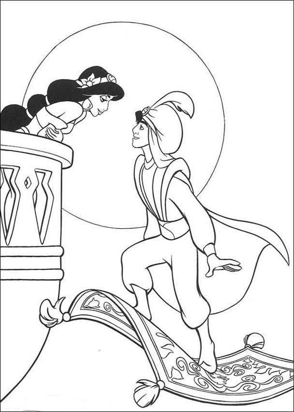 Free Printable Aladdin Coloring Pages For Kids