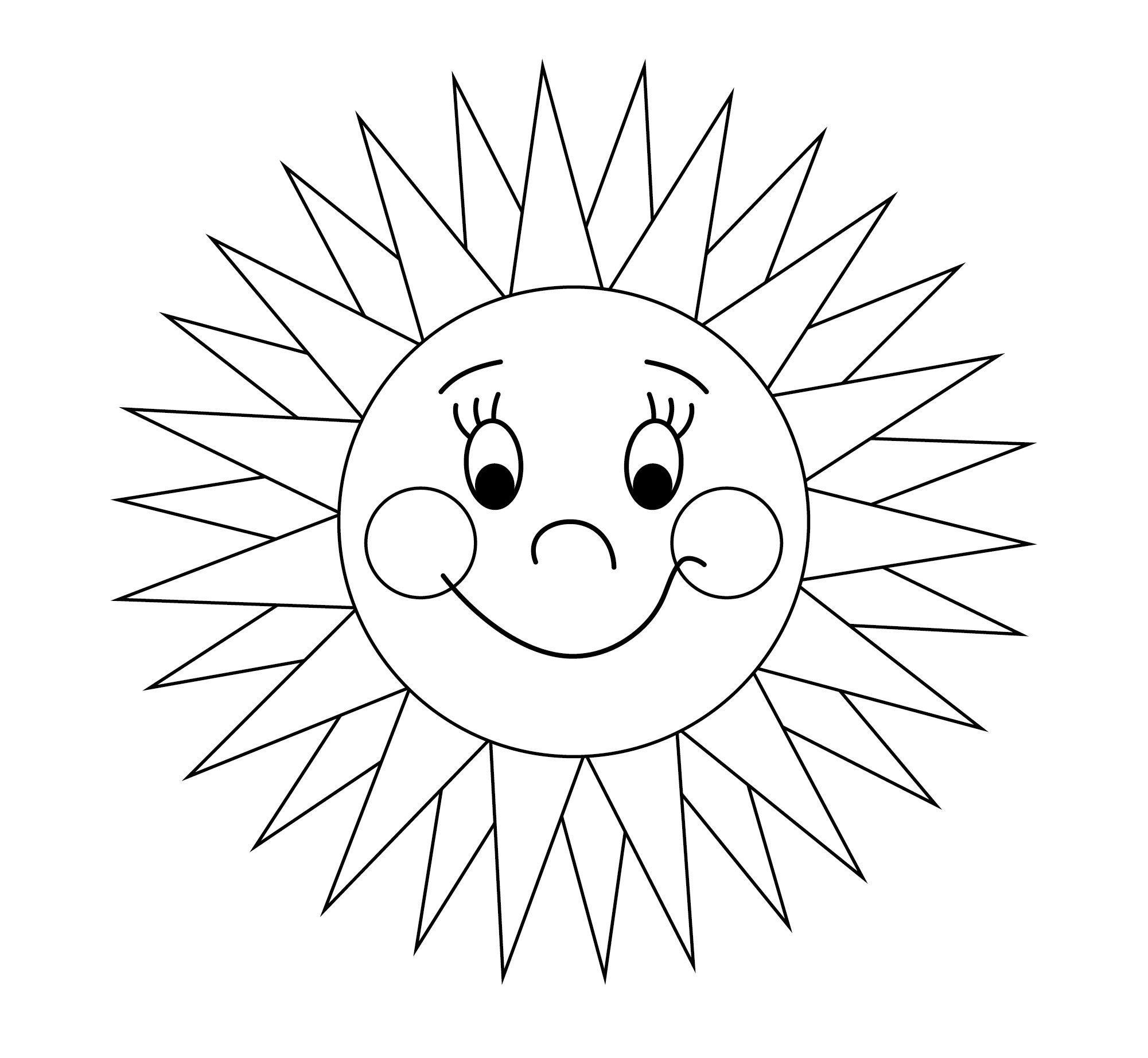 Bastelvorlage Sonne - kinderbilder.download | kinderbilder.download