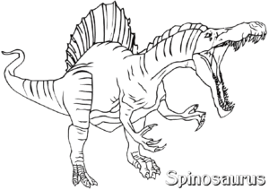 ausmalbild spinosaurus