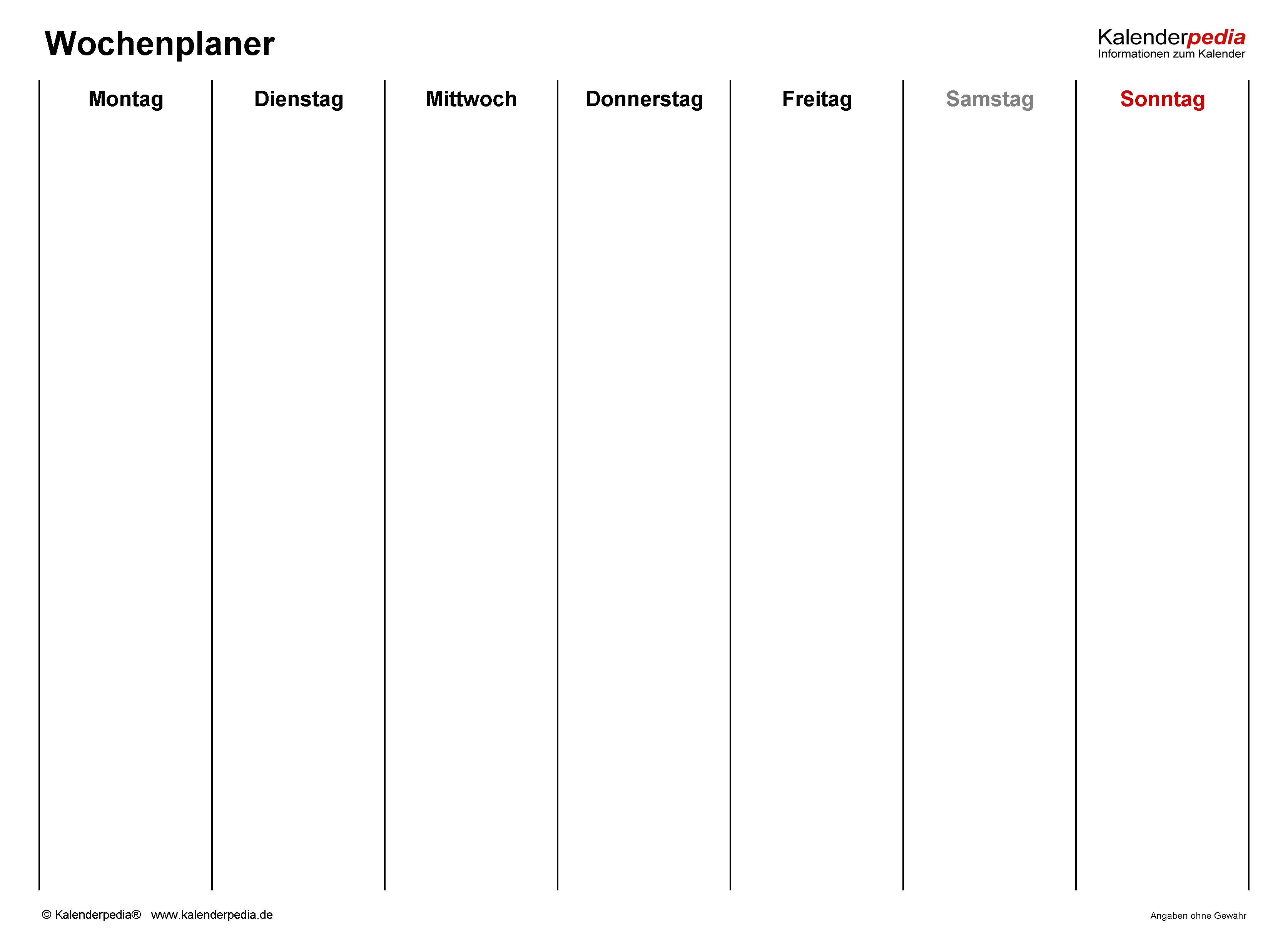 wochenplan download