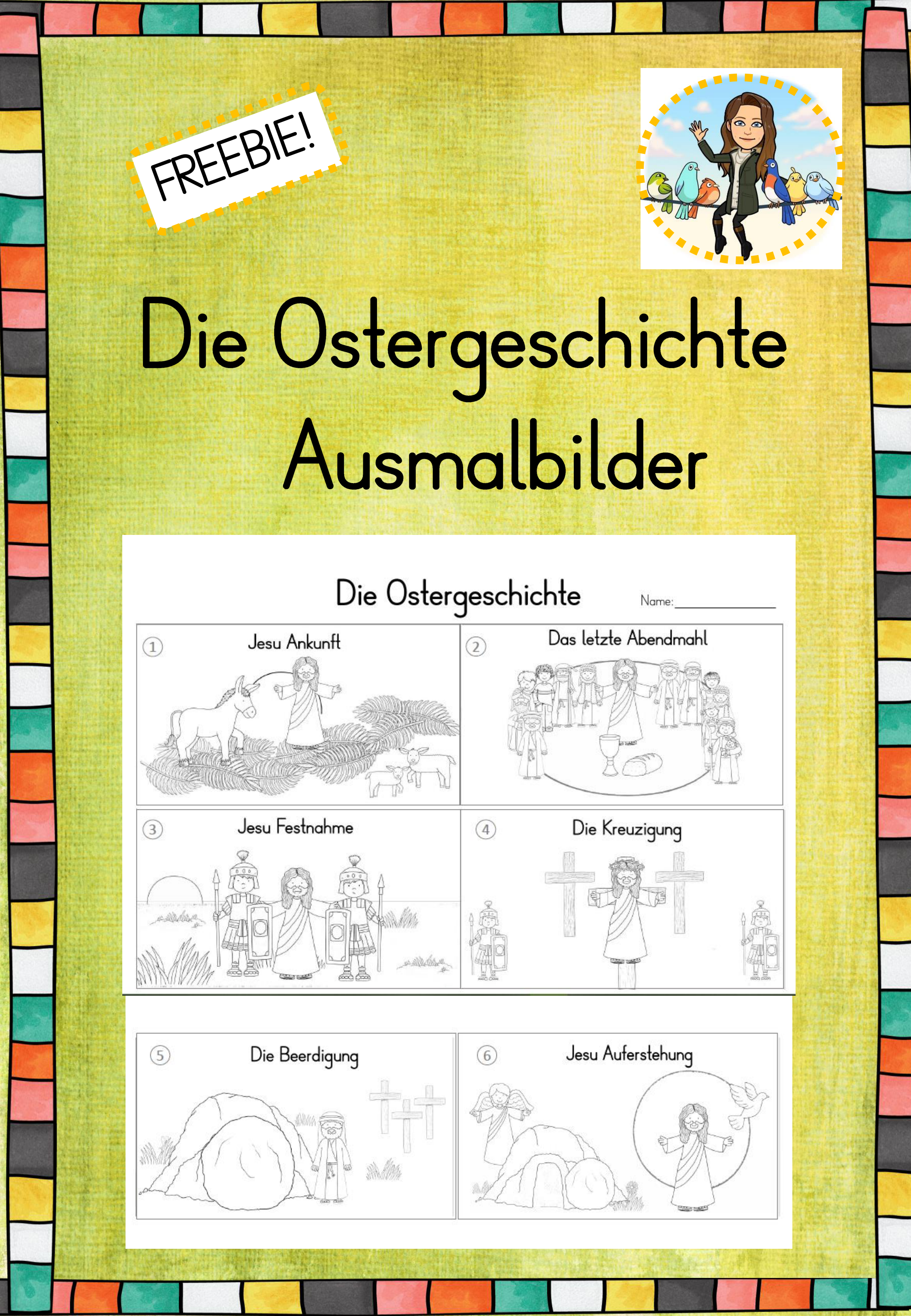 ostergeschichte ausmalbilder