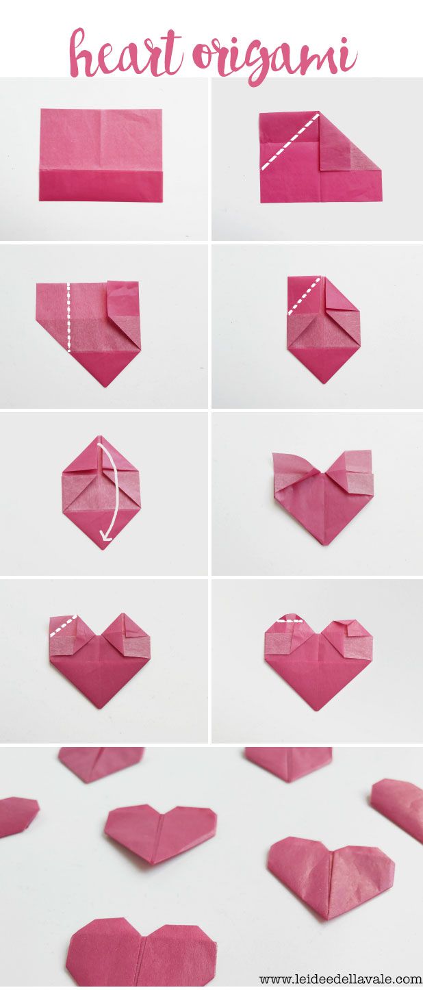 origami herz falten