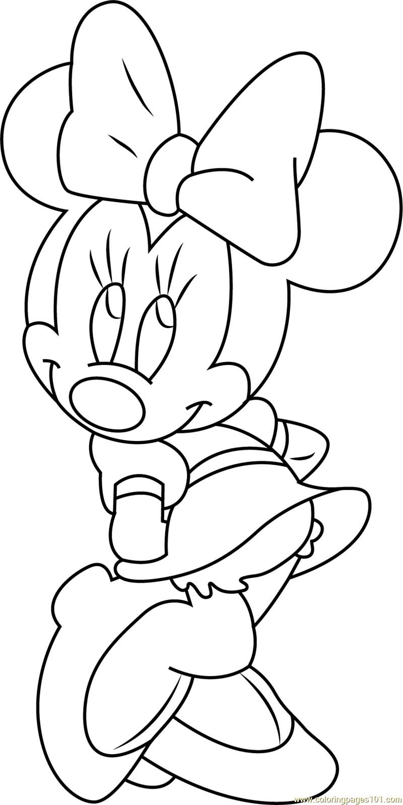 Printable Minnie Mouse Coloring Pages - Minimalist Blank Printable