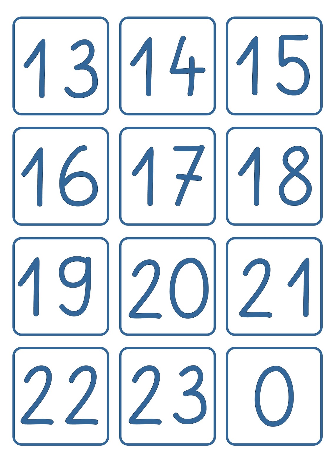 zahlenkarten zum ausdrucken kostenlos