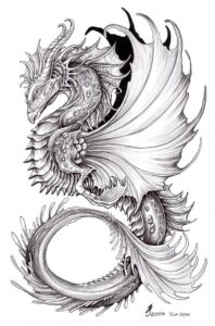 drachen mandala erwachsene