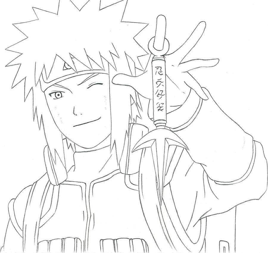 Drawing Minato Naruto Sketch Coloring Page