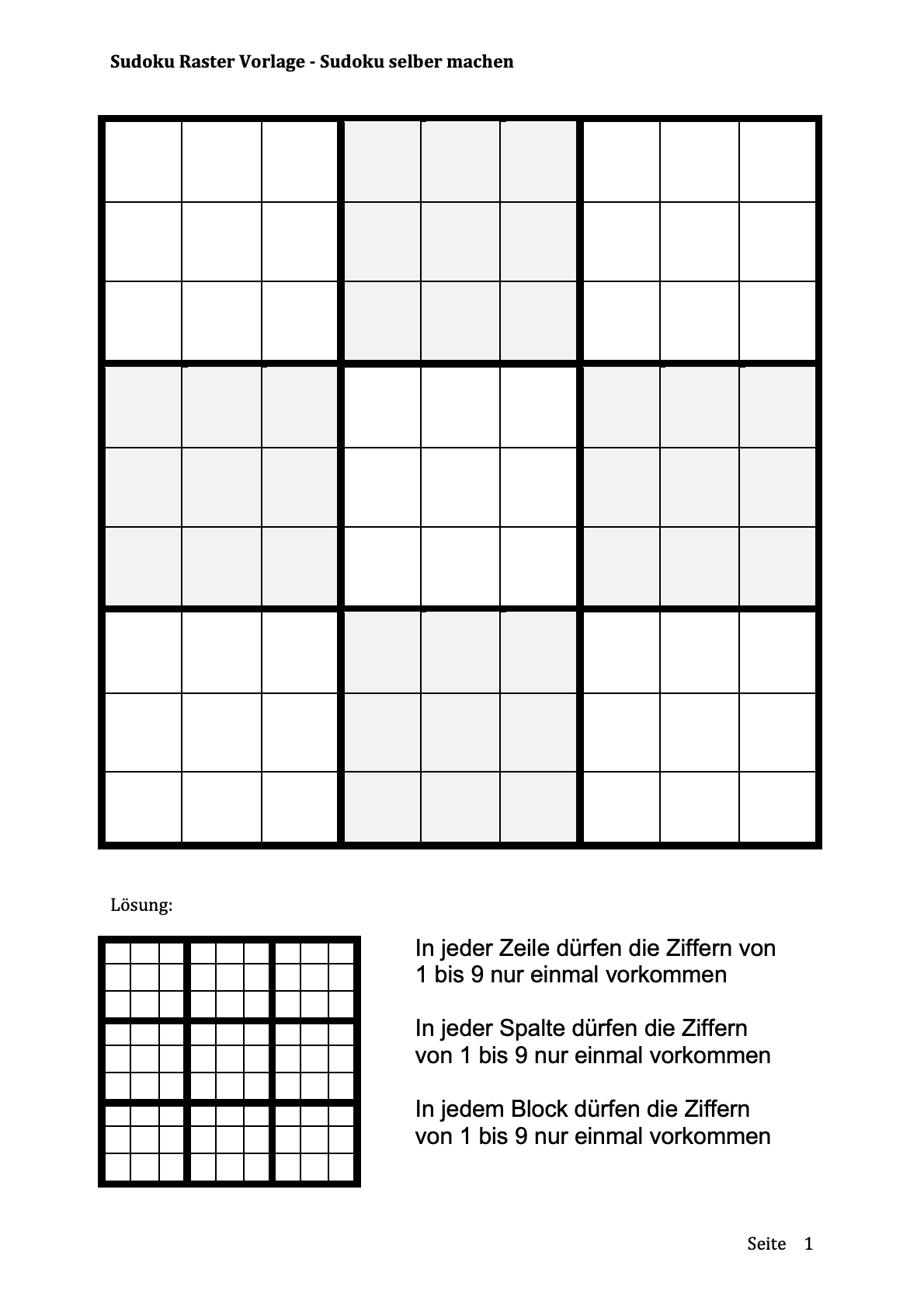 sudoku rätsel kostenlos