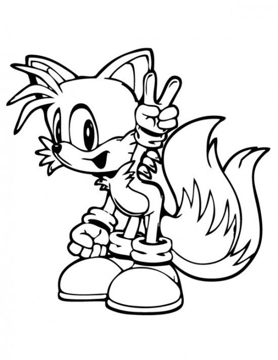 Sonic Tails Coloring Sheet - coloring pages