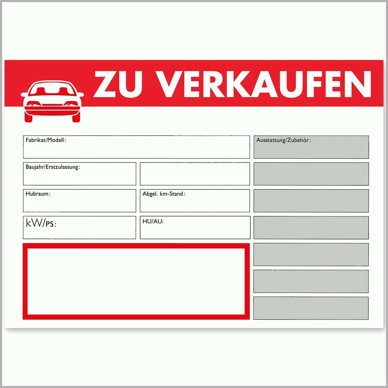 Empfohlen Vorlage Verkaufsschild Auto Kostenlos – Vorlagens Download