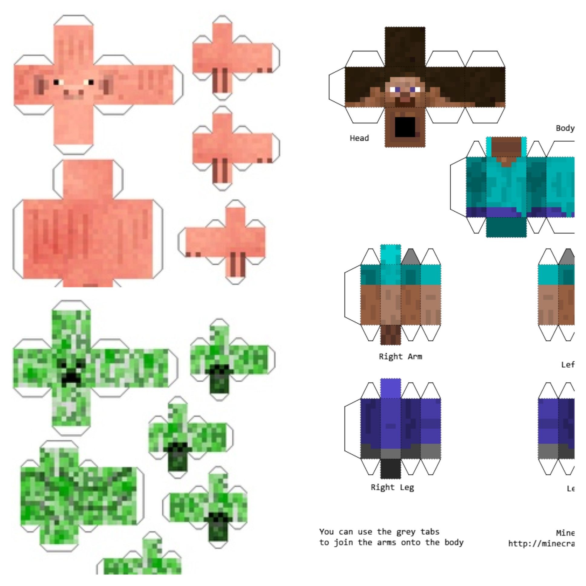 Minecraft Bastelbögen Zum Ausdrucken Kostenlos : Printable Minecraft