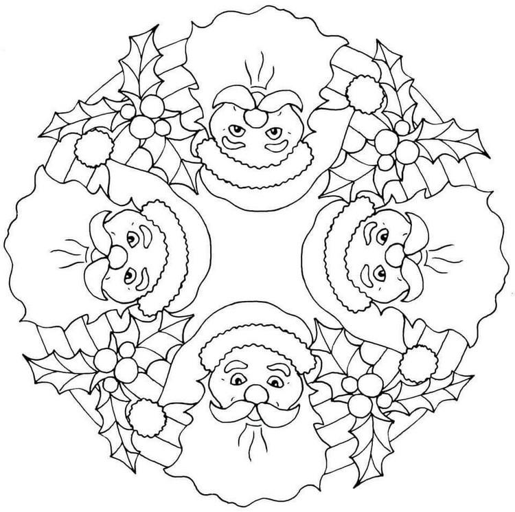 30 kostenlose Vorlagen für Mandala zu Weihnachten mit beliebten Motiven