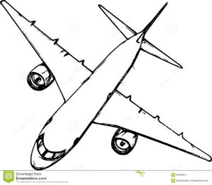 zeichnung flugzeug