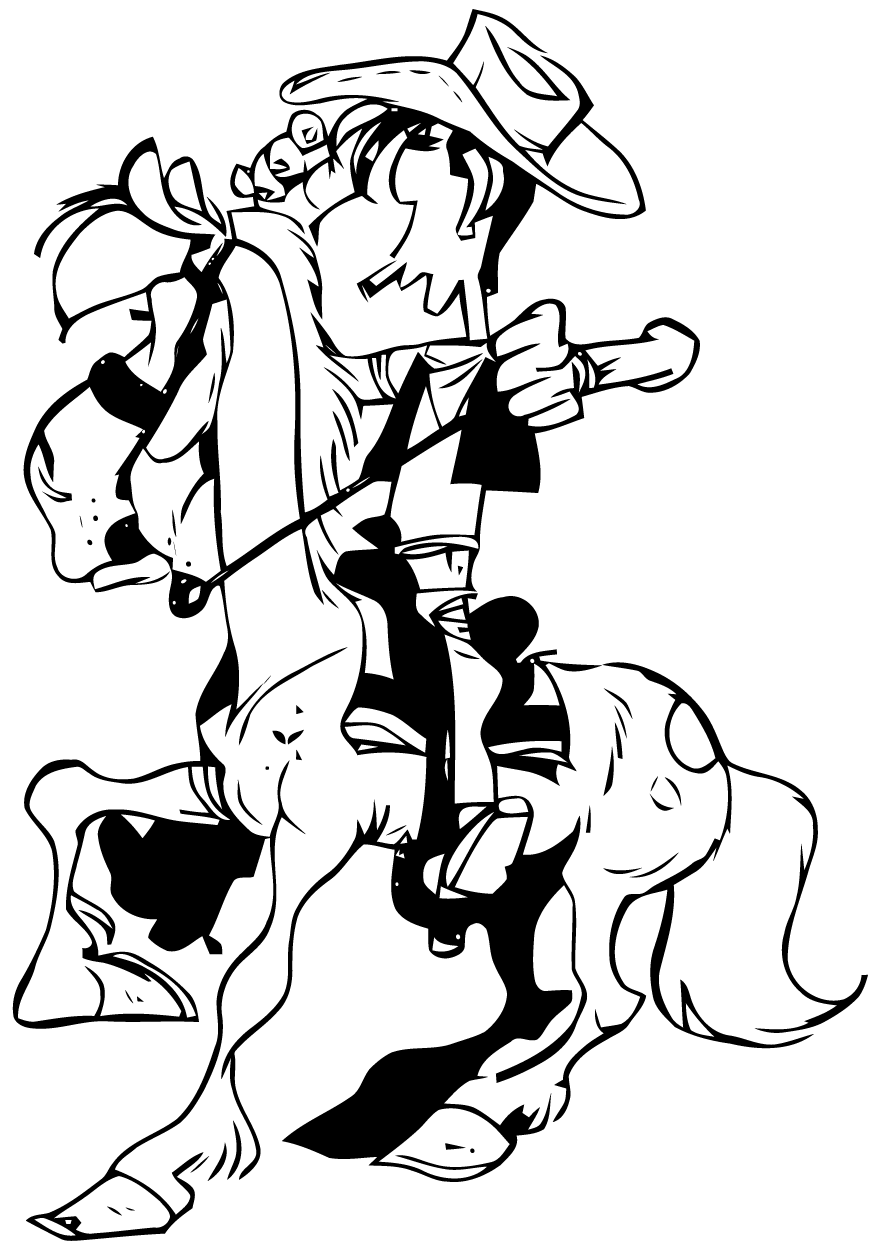 Lucky Luke image to print and color - Lucky Luke Kids Coloring Pages