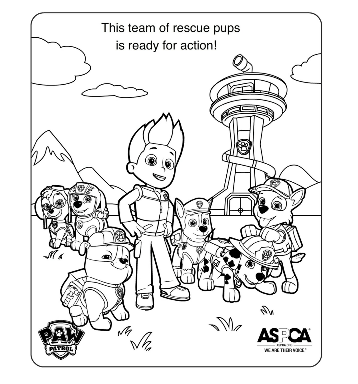 Paw Patrol Coloring Pages - Coloring Home