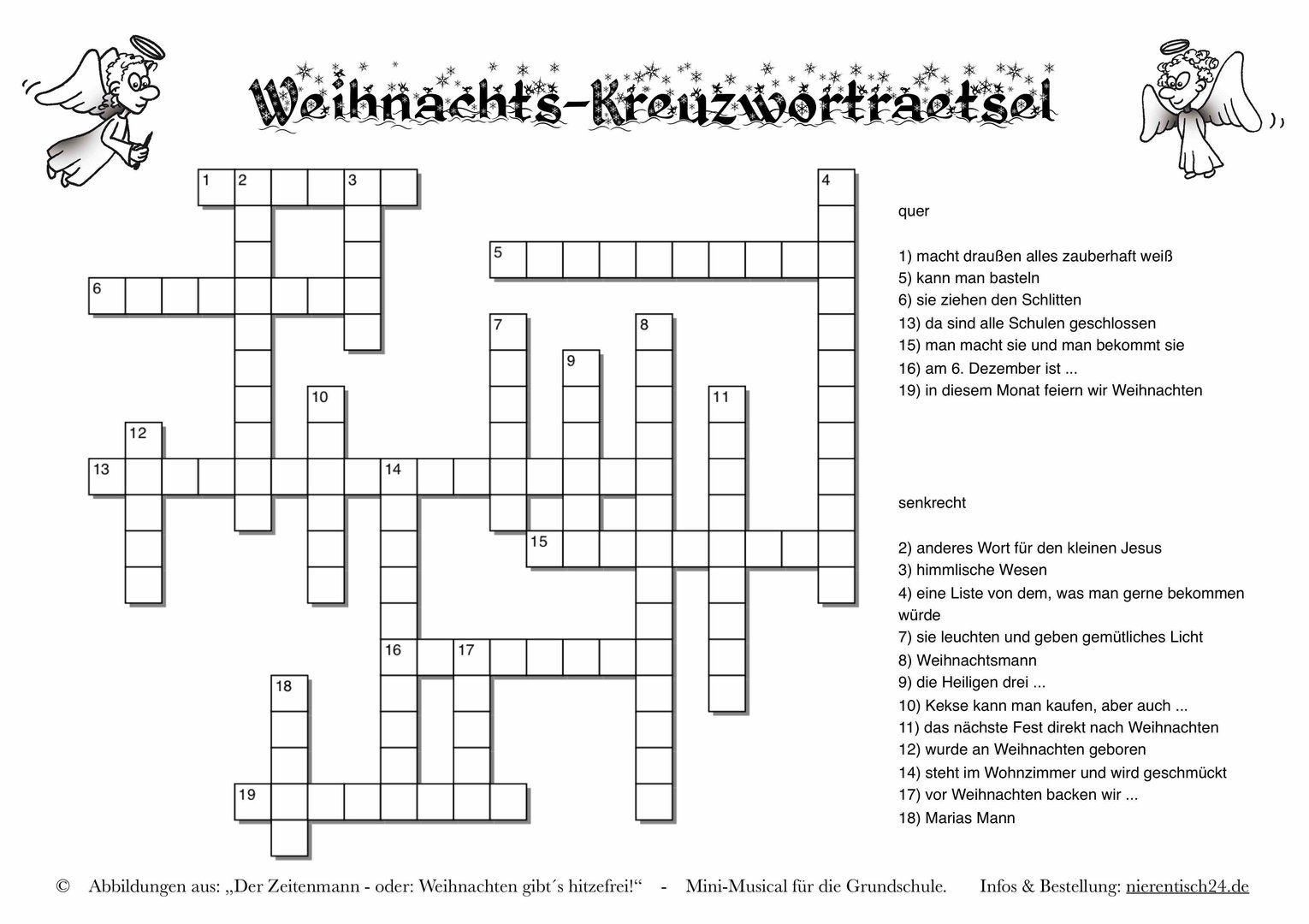 Weihnachts-Kreuzworträtsel