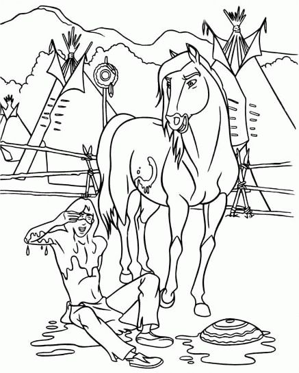 Disney Spirit Malvorlagen | Horse coloring pages, Spirit the horse