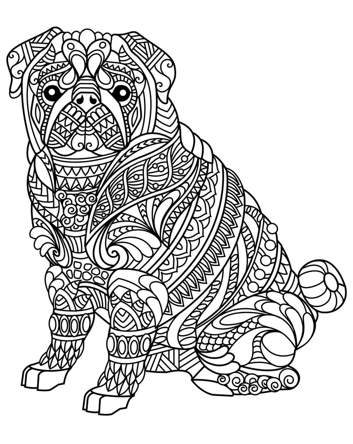 mandala tiere hund