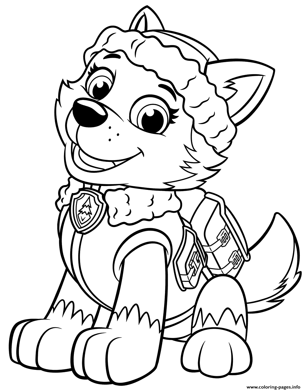 Mighty Pups Coloring Pages Everest - Mighty Skye Ausmalbilder Zuma