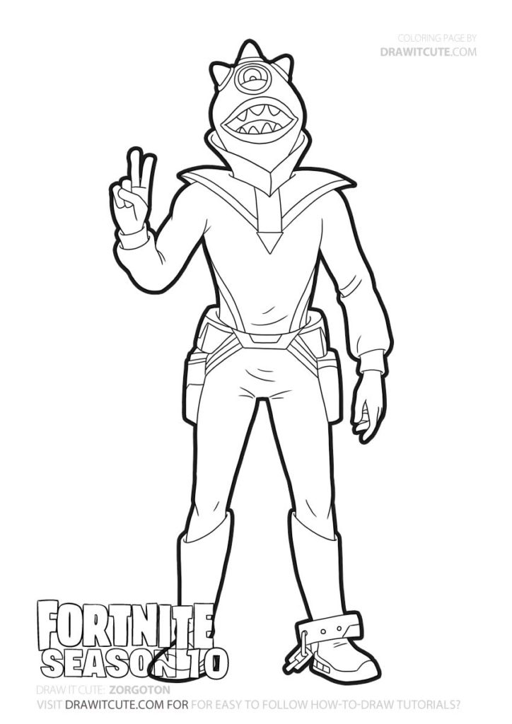 Fortnite Coloring Pages Banana Skin | Coloring Page Blog