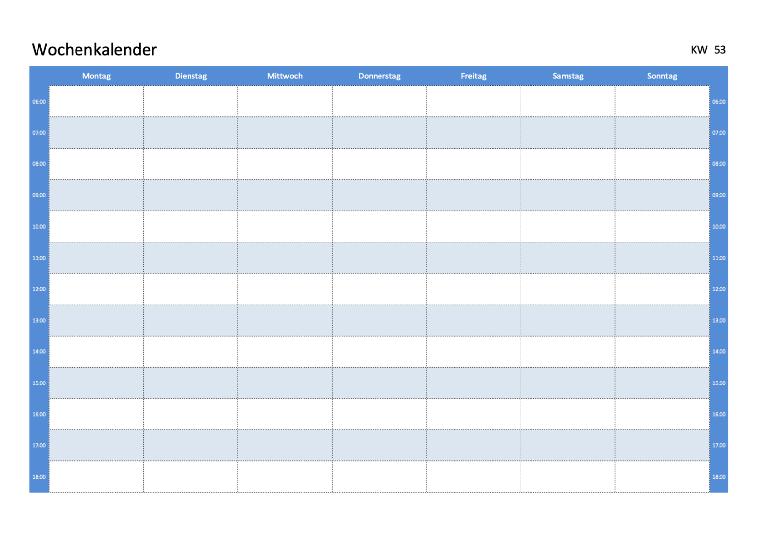 wochenplan ausdrucken