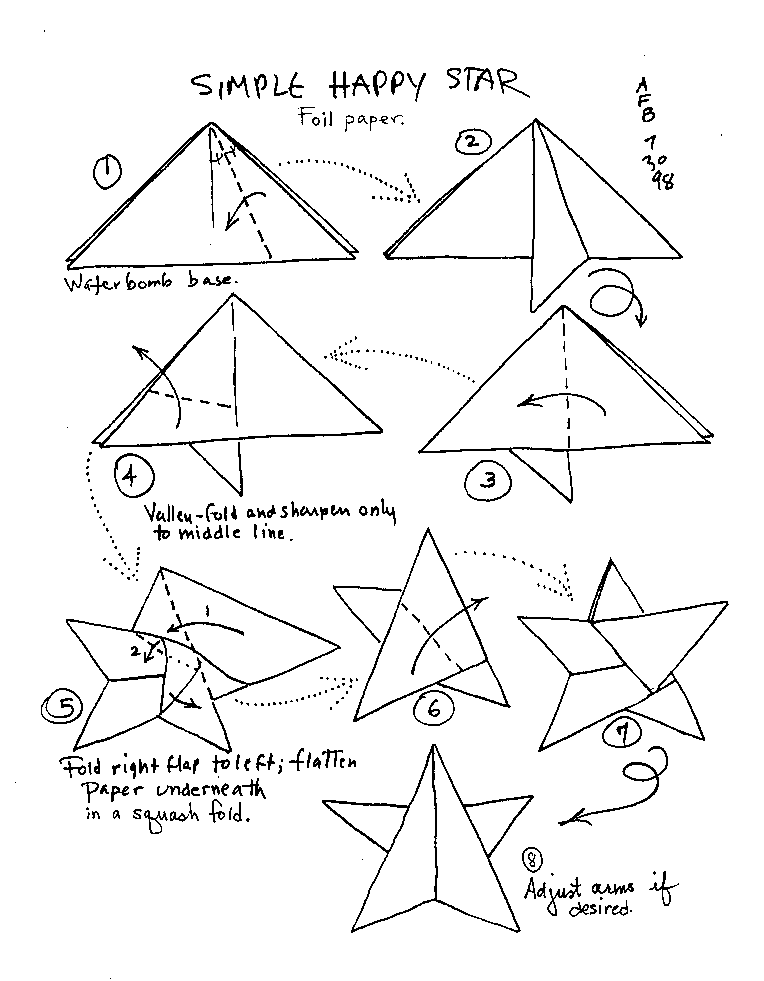 einfacher origami stern