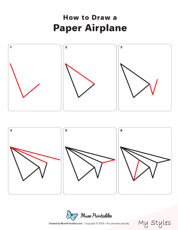 papierflieger malen