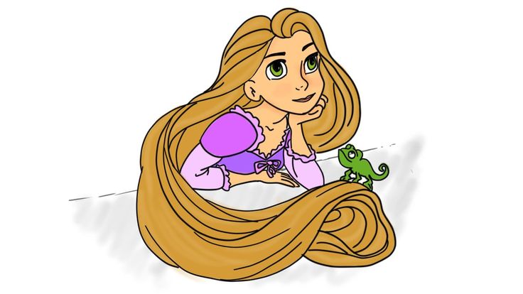 rapunzel malen einfach