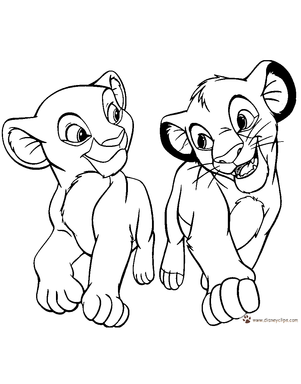 Simba And Nala Coloring Pages - Coloring Home