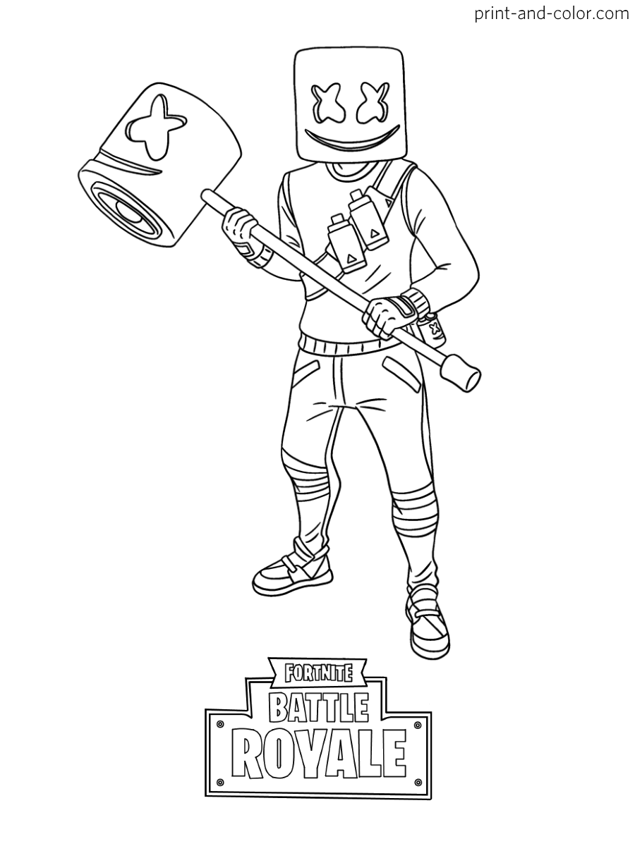 Marshmello Fortnite Coloring Pages - BARBARA.MILLER.PRINTABLE.MEWARNAI.SITE