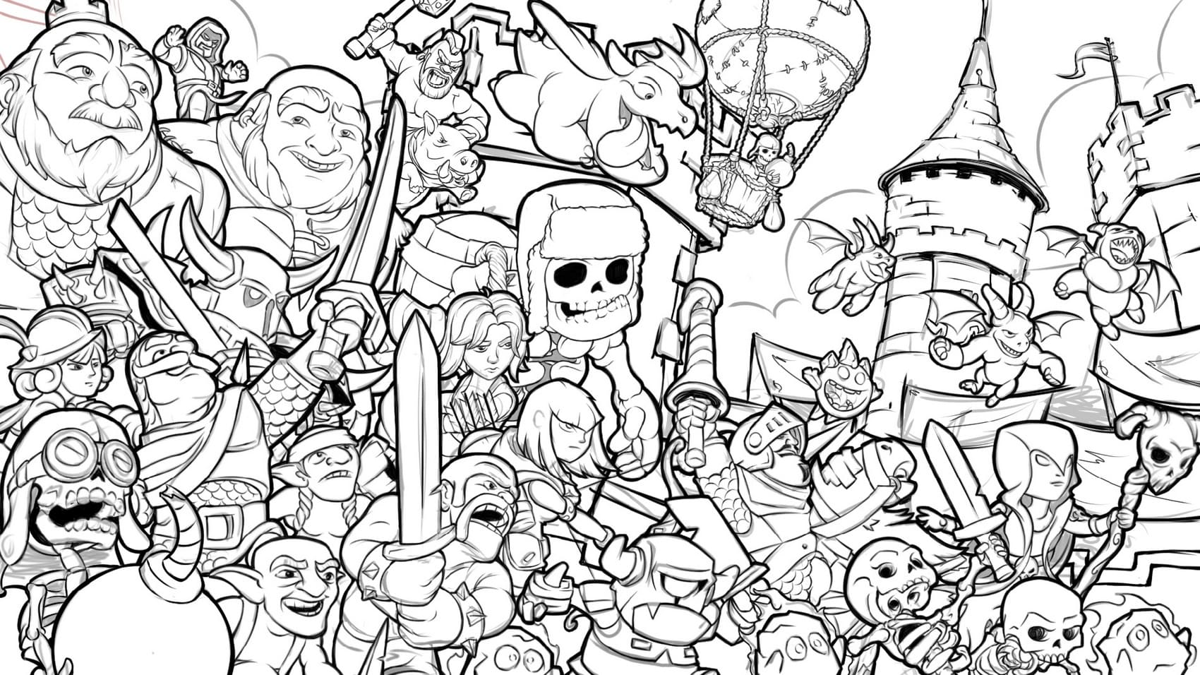 Clash Royale Coloring pages - Free coloring pages