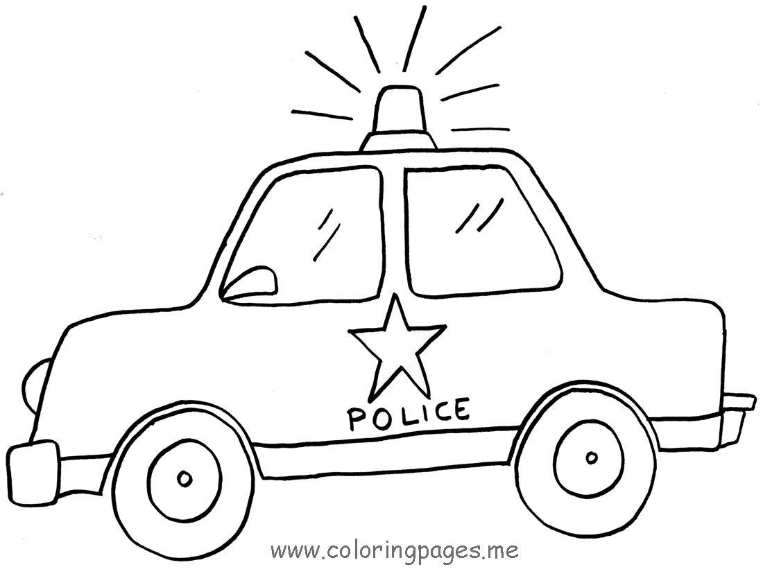 Police Car Coloring Pages Printable 02 | Развивашки | Pinterest über