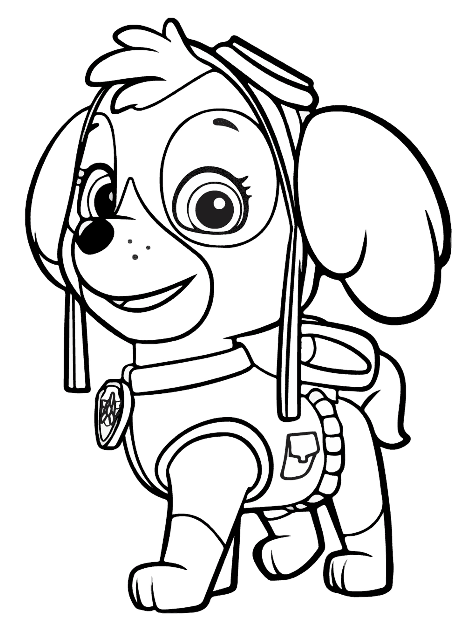 Paw Patrol Skye Ausmalbild | Paw patrol coloring, Paw patrol coloring