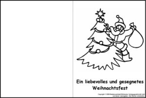 weihnachtskarte ausmalen