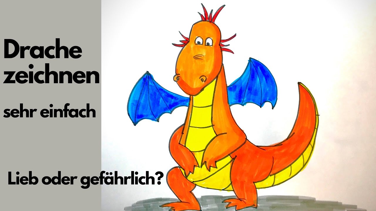 drache malen einfach