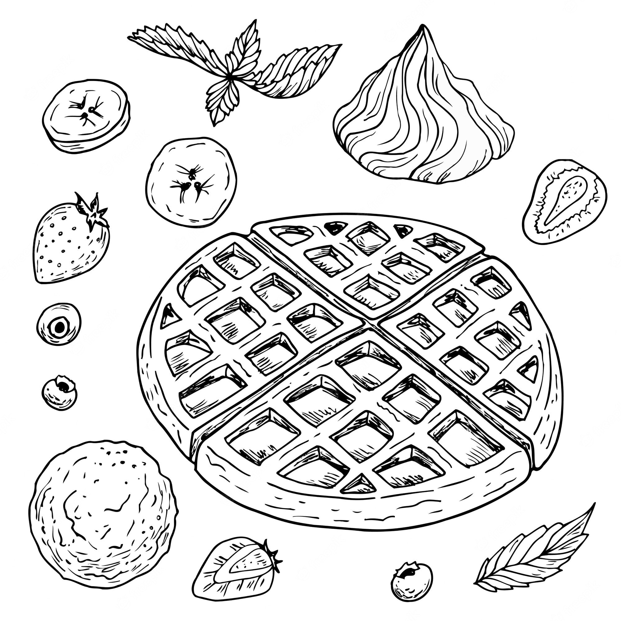 Waffles Coloring Pages - Coloring Home