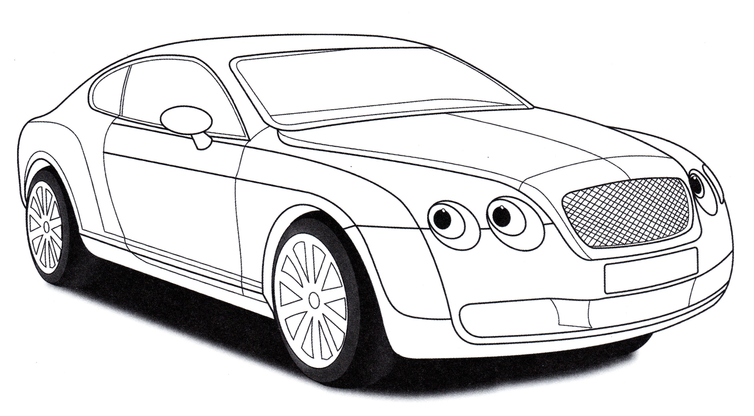 Раскраска Bentley Continental GT - распечатать бесплатно