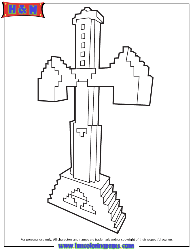 Sword In Minecraft Game Coloring Page | Minecraft Coloring Pages