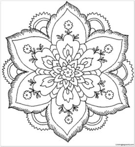 ausmalbilder blumen mandala