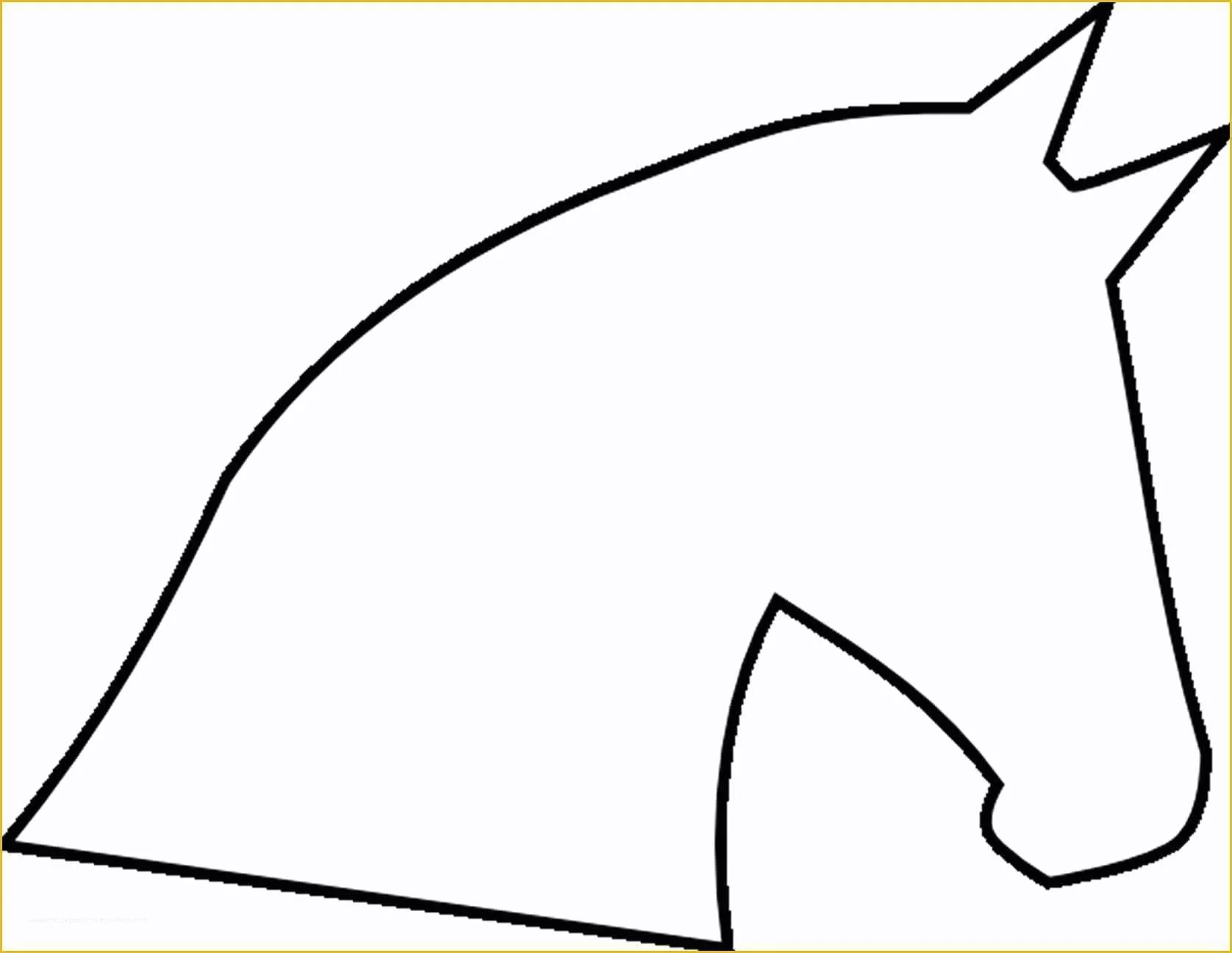 Horse Head Template Printable - Printable Templates