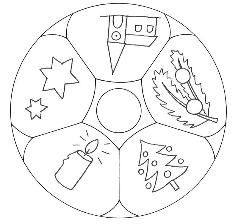 ausmalbilder weihnachten mandalas